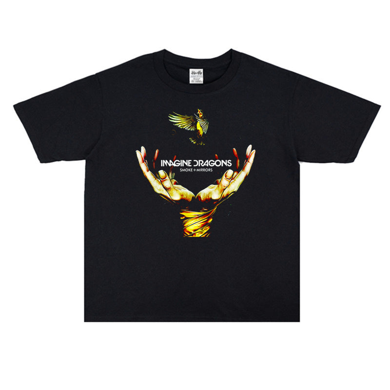 Rock Star T Shirt Dream Dragon Band Dream Dragon Mystery Band Printed T-shirt