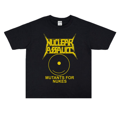 Rock Star T Shirt Nuclear Assault Nuclear Attack Band Printed T-shirt Short Sleeve