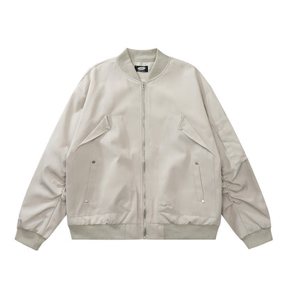 Men Jacket Coat Vibe Coat Fall Winter Men Loose Baseball Uniform Jacket