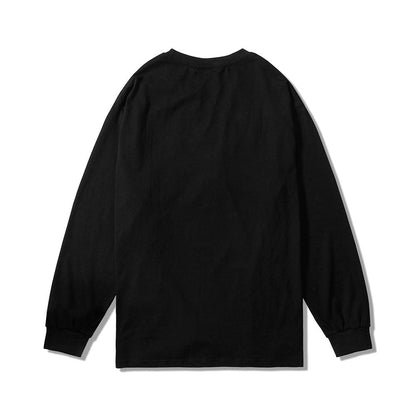 Men Long Sleeve T-Shirt Dark Series Abstract Printing Loose