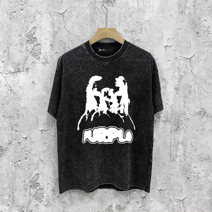 Purple Brand Distressed T Shirts Short Sleeve