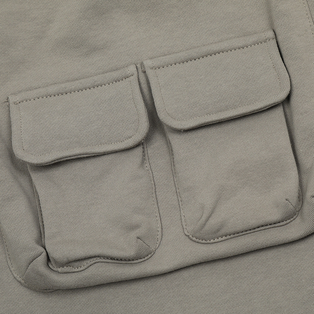 Men Shorts Multi Pocket Workwear Loose Solid Zipper