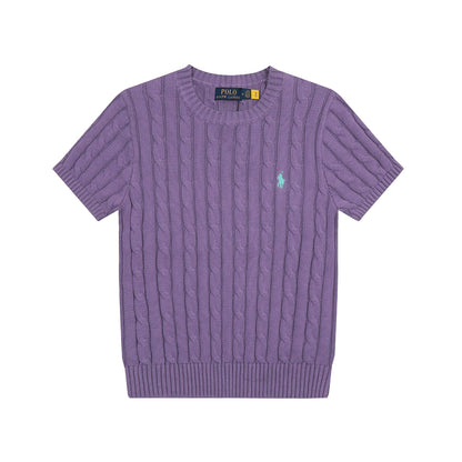Ralph Lauren Knitted sweaters Ralph Lauren Knitted Short Sleeved Shirt Small Standard Twist Knitted Crew Neck Short Sleeve