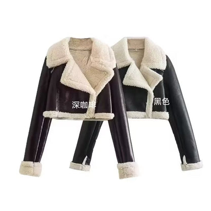 Women Cotton Coat Fleece Double-Sided Jacket