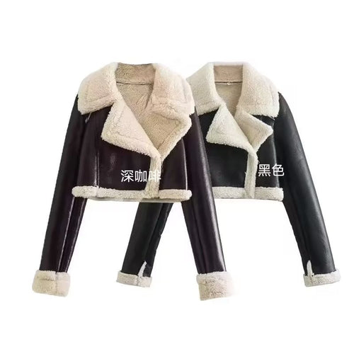 Women Cotton Coat Fleece Double-Sided Jacket