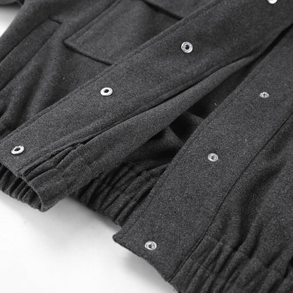 Women Trench Coat Women's Woolen Jacket Short Top Autumn and Winter Puff Sleeve Women's Clothing