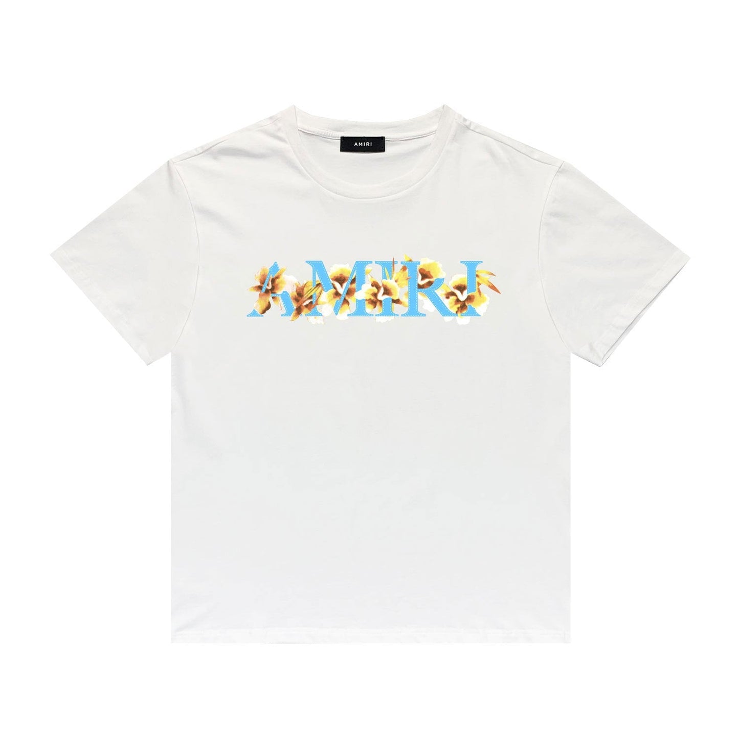 Amiri T Shirt Flower Print Casual Hip Hop Short Sleeve T-shirt