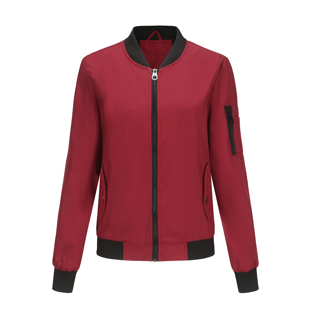 Women's Trench Coat Spring and Autumn Thin Flight Jacket Women's Casual Long Sleeve Coat Women's Loose Lapel Baseball Uniform