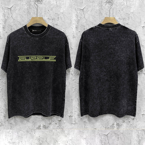 Purple Brand Distressed T Shirts Short Sleeve