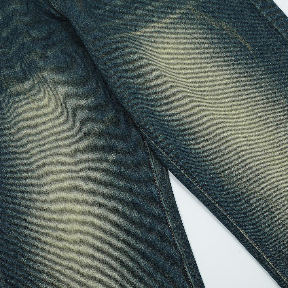 Men Jeans Vintage Washed Retro Loose Casual