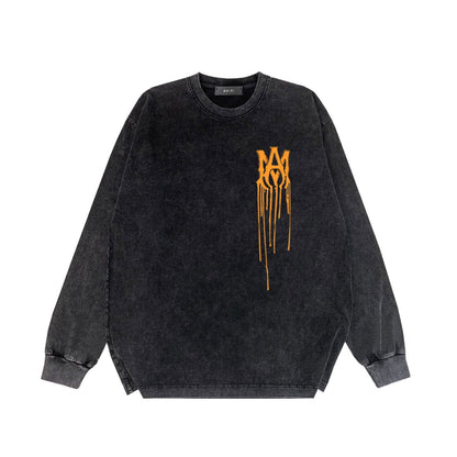 Amiri Long-Sleeve Shirt Vintage Distressed Long Sleeve T-shirt