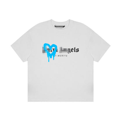 Palm Angle T Shirts Heart Printing Loose