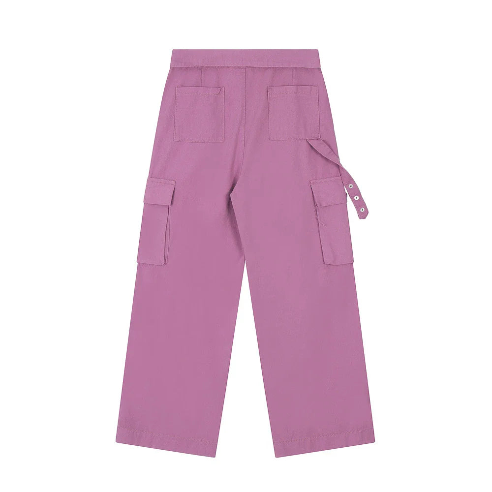 Men Sweatpants Casual Pants Men's Multi-Pocket Loose Straight-Leg Wide-Leg Pants
