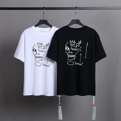 Ow T Shirts Witch Crown Graffiti Men and Women