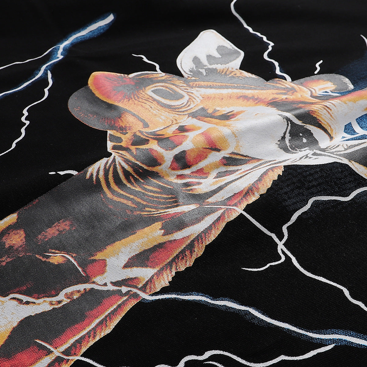 Gallery Dept T-Shirt Lightning Giraffe Bronzing Letter Short Sleeve T-Shirt
