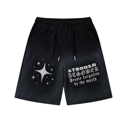 Men Shorts Tie-Dye Gradient Casual Shorts