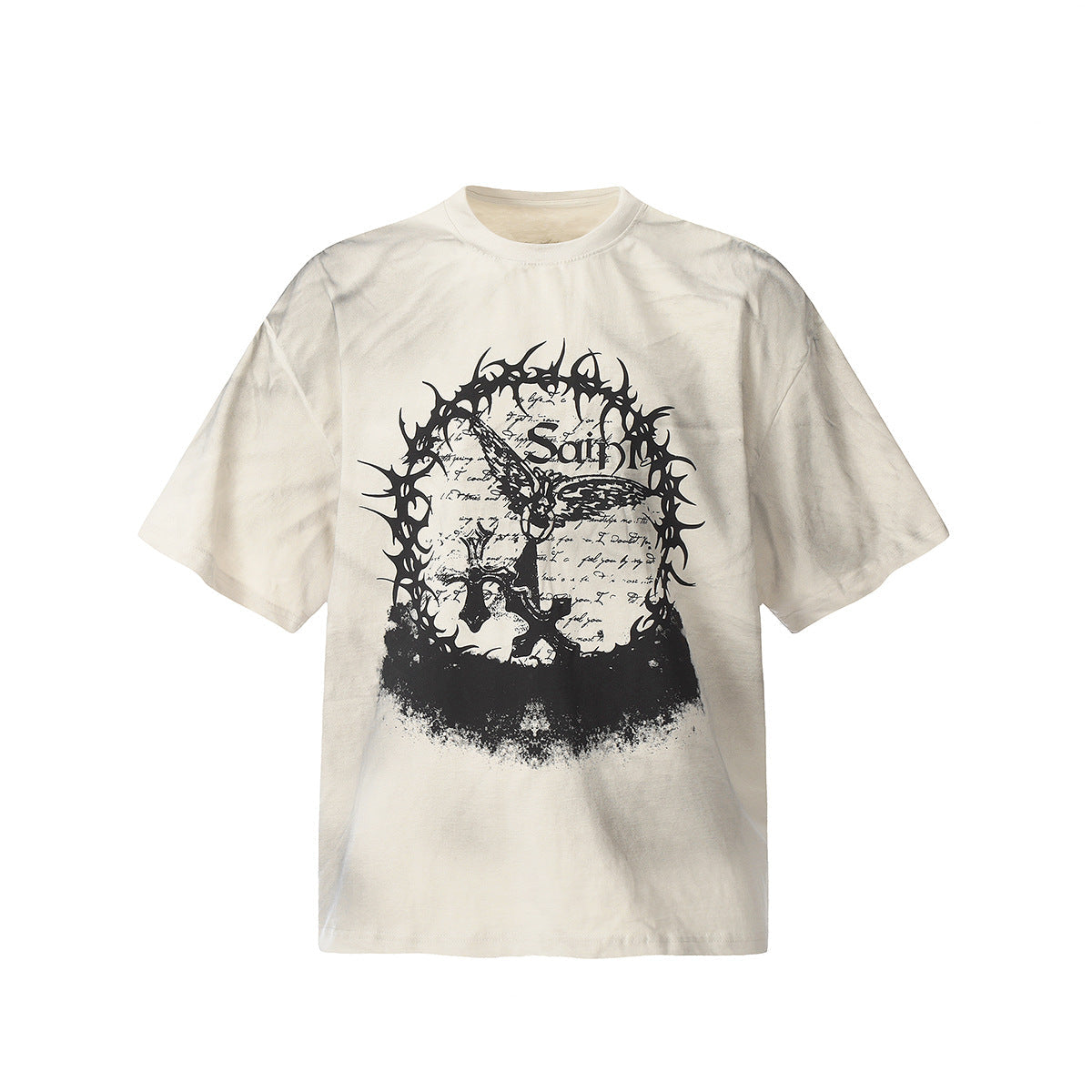 Unisex T-Shirts Saint Michael Vintage Loose Casual T-Shirt