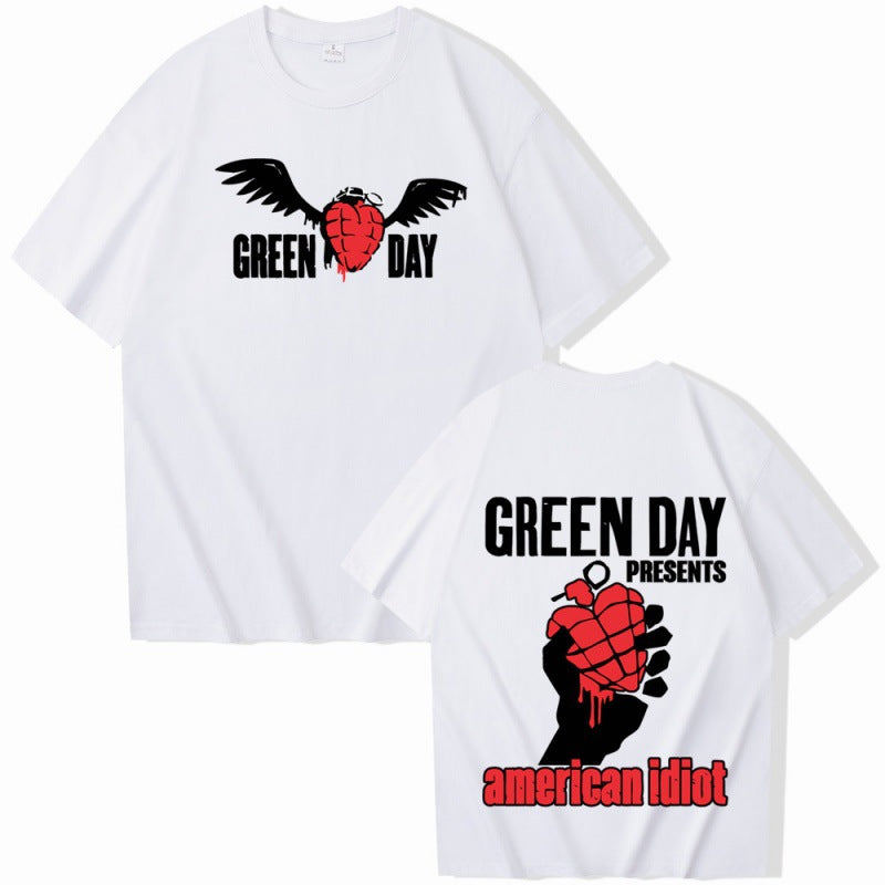 Green Day T Shirt Green Day Saviors Band T-Shirts Unisex Harajuku Hip Hop