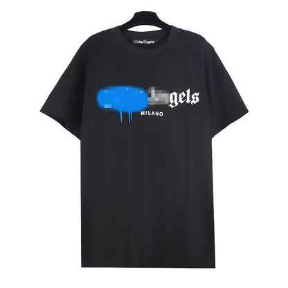 Palm Angle T Shirts Graffiti Flow Paint Printing Couple