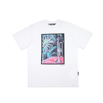 Palm Angle T Shirts Nostalgic Oil Painting Couple