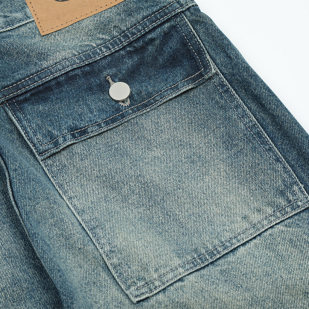 Men Jeans Vintage Washed Trendy Loose