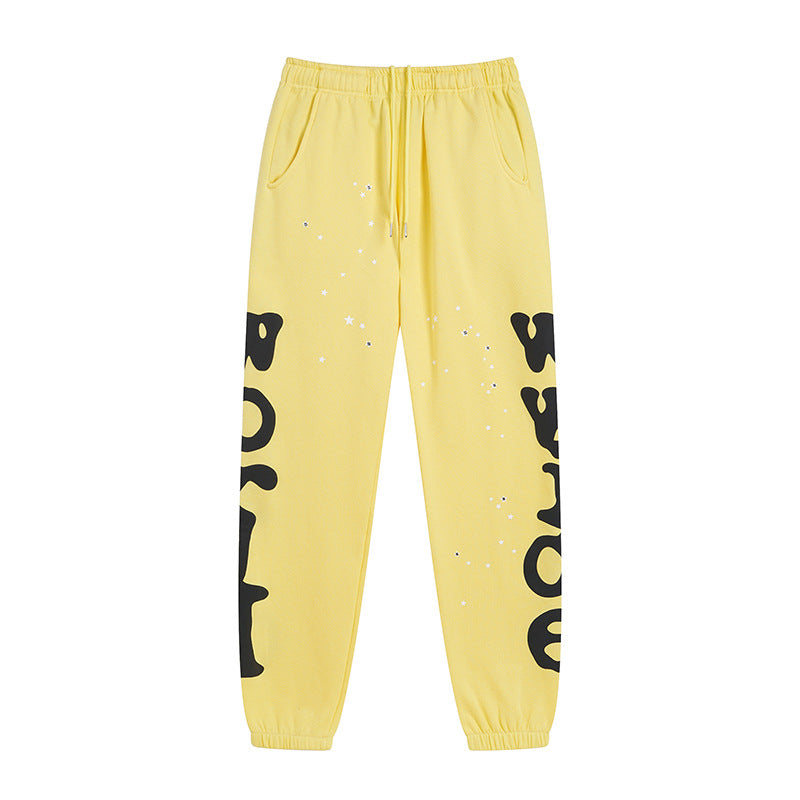 Sp5der Sweatpants Sports Pants Ankle-Tied Fleece Casual