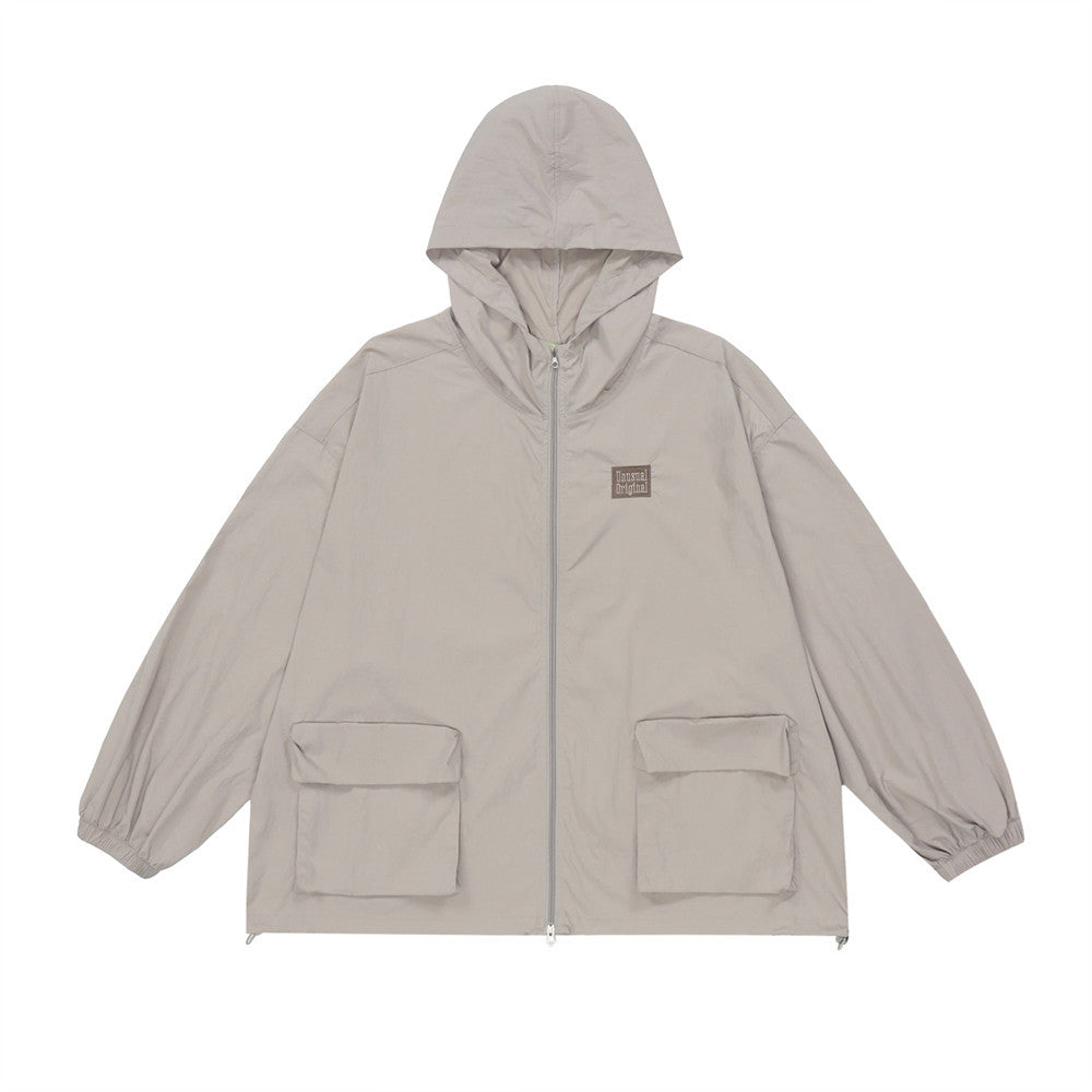 Men Jacket Coat Spring and Autumn Shell Jacket Men's Outdoor Sports Hooded Coat Jacket Sun Protection Clothing