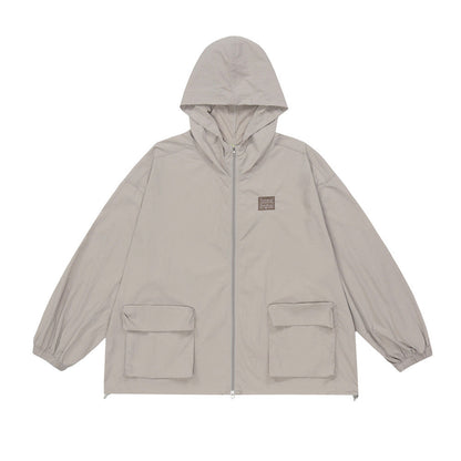 Men Jacket Coat Spring and Autumn Shell Jacket Men's Outdoor Sports Hooded Coat Jacket Sun Protection Clothing