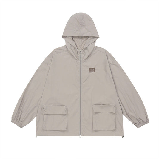 Men Jacket Coat Spring and Autumn Shell Jacket Men's Outdoor Sports Hooded Coat Jacket Sun Protection Clothing