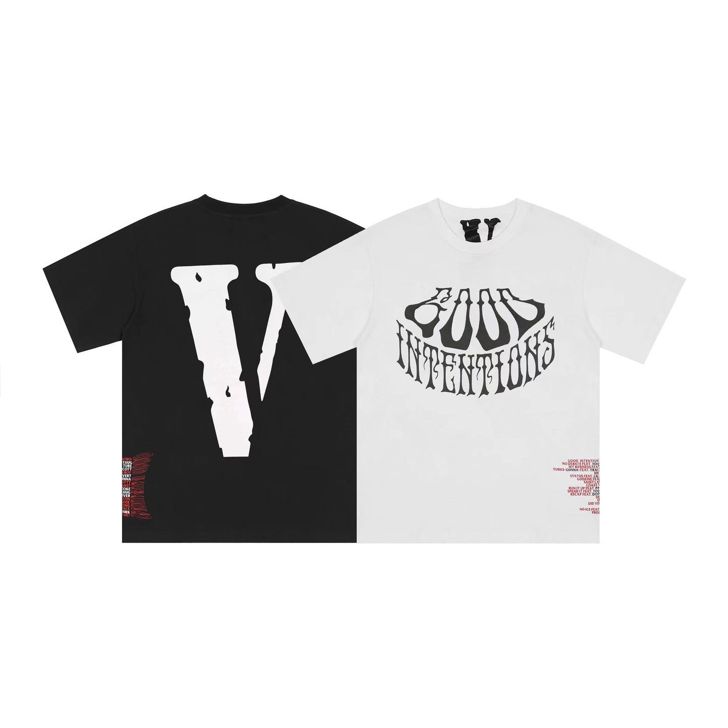 Vlone T Shirts Irregular Letter Print Short-Sleeve T-shirt Men and Women Couple BF Loose Half Sleeve