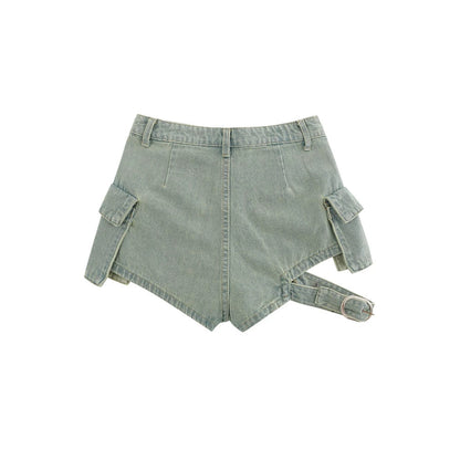 Women Shorts Hollow out Denim Shorts High Waist Hot Hip Pants