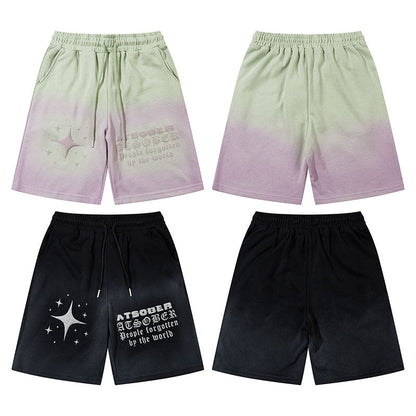 Men Shorts Tie-Dye Gradient Casual Shorts
