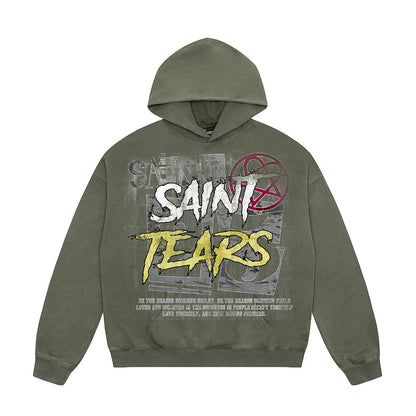 Unisex Hoodies Saint Michael Old Loose Hoodie