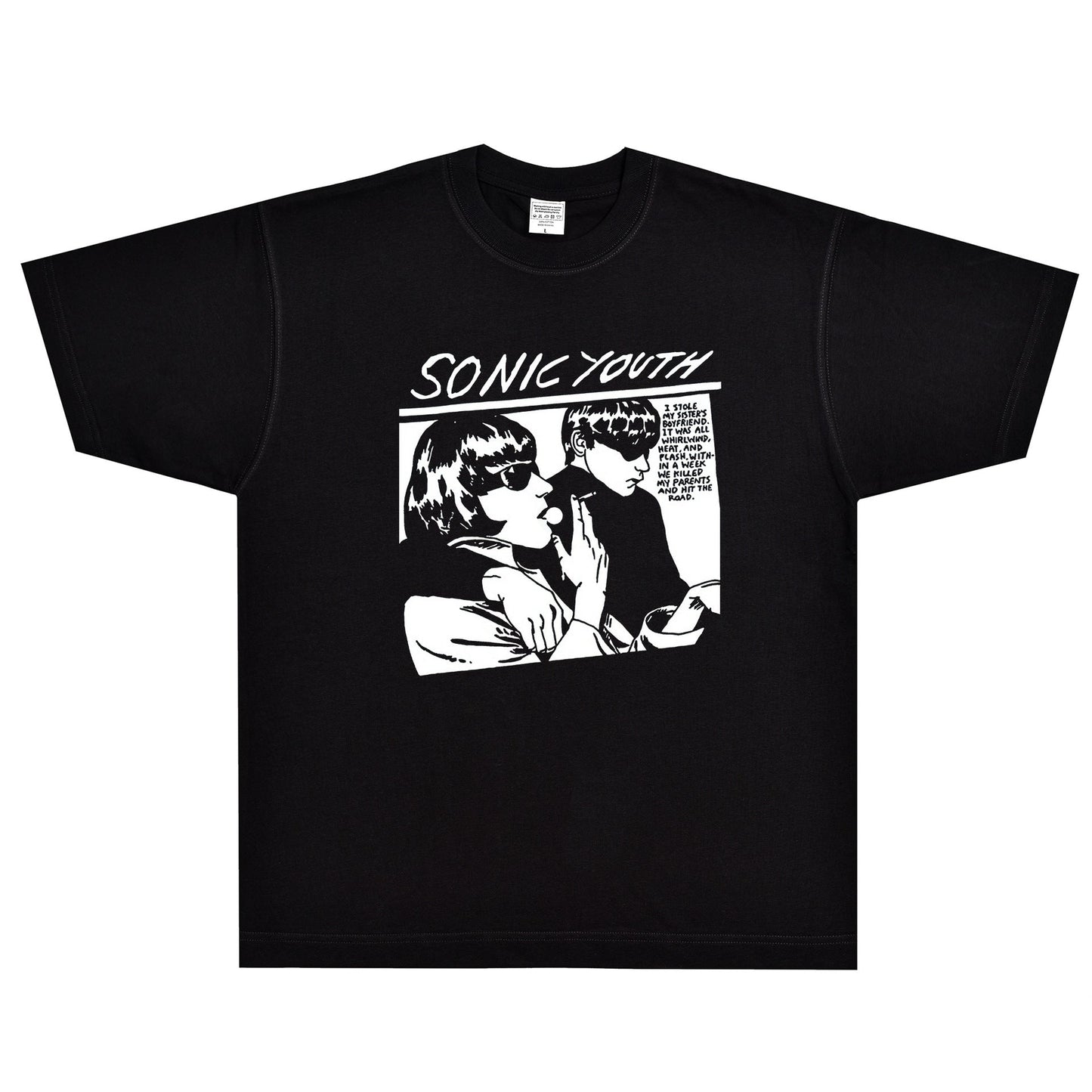 Rock Star T Shirt Sonic Youth Goo Band Rock Small Neckline American Street Loose Short Sleeve
