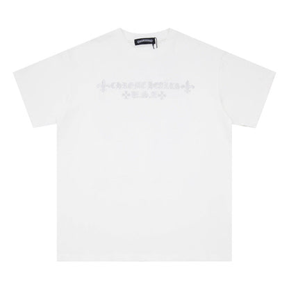 CHH Chrome Heart T Shirts Croix Sanskrit Cross Horseshoe Old T-Shirt