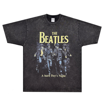 Rock Star T Shirt the Beatles A Hard Days Night Rock Band T-shirt American Style Loose Vintage Short Sleeve