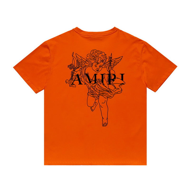 Amiri T Shirt Printed Casual Hip Hop round Neck Short Sleeve T-shirt