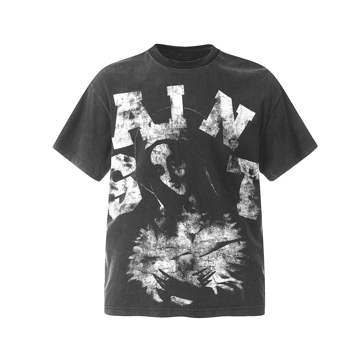 Unisex T-Shirts Wash Vintage Jesus Print Saint Michael Vintage Tee