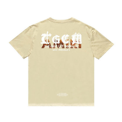 Amiri T Shirt Printed Casual Hip Hop round Neck Short Sleeve T-shirt