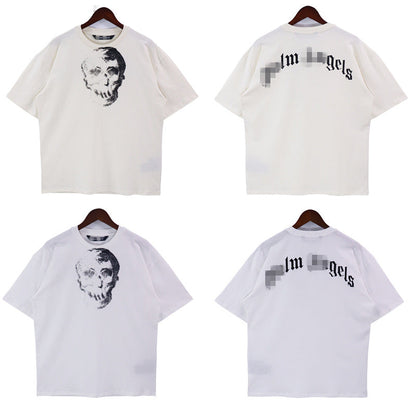 Palm Angle T Shirts Half Skull Pattern
