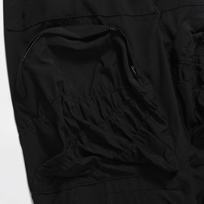 Men Sweatpants Loose Wide Leg Pure Color Elastic Waist Casual Trousers