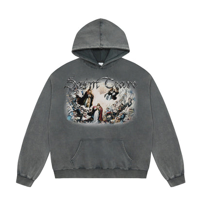 Unisex Hoodies Saint Michael Old Loose Hoodie