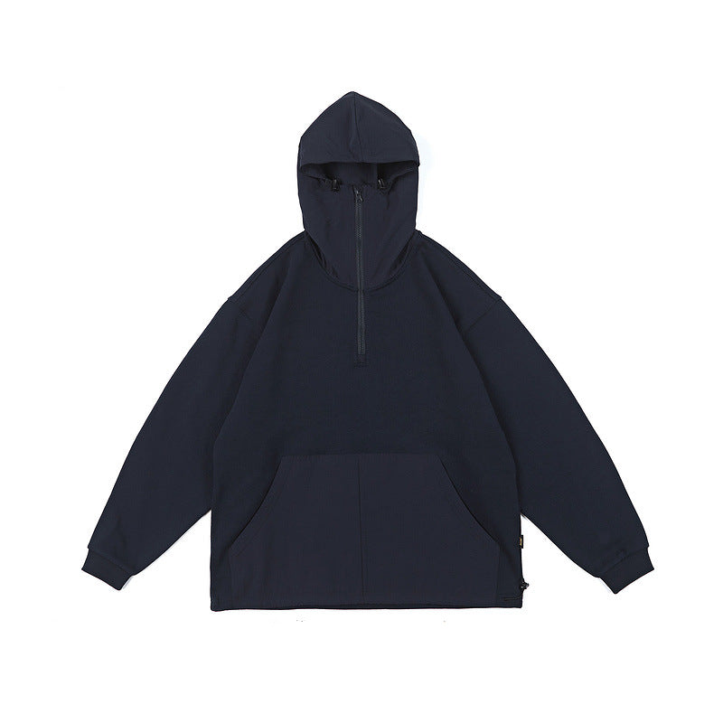Men Hoodie Half Zipper Pullover Outdoor Jacket Coat Men's Fall/Winter Jacket Sweater