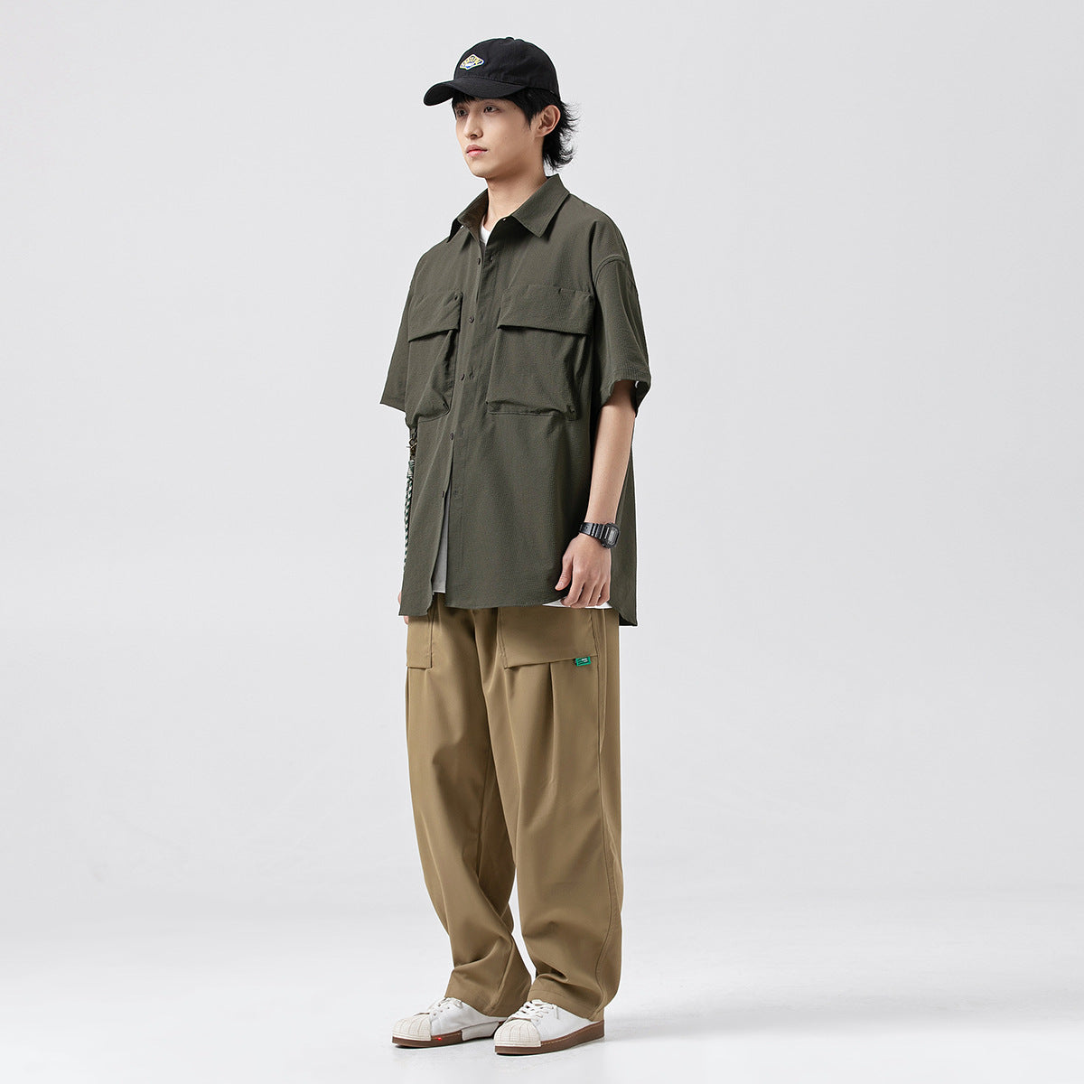 Unisex Shirt Retro Loose Casual Vintage