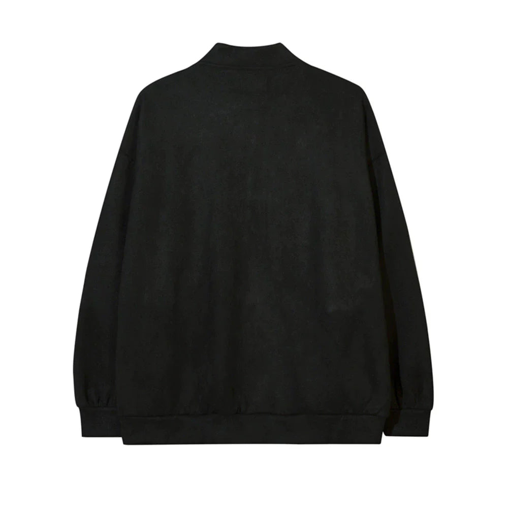 Men Jacket Coat Letter Embroidered Jacket Coat Men's Clothing Loose Baseball Uniform