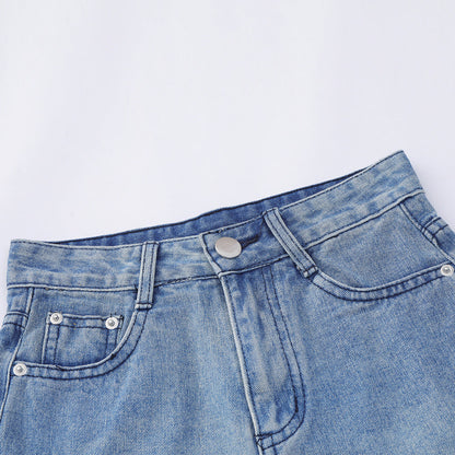 Women Shorts Ripped Burr Denim Shorts Summer