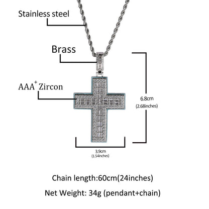 Jewelry Cross with Zircon Pendant Necklace Royalty Spectrum St. Valentine's