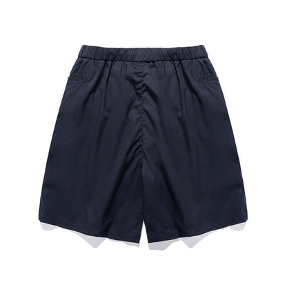 Men Shorts Straight Cargo Shorts Retro Casual Loose