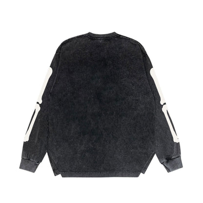 Amiri Long-Sleeve Shirt Bone Print Vintage Long Sleeve T-shirt