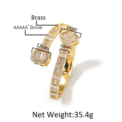 Bracelet ins Wind Love Clover Bracelet Premium Sense Copper Zircon Royalty